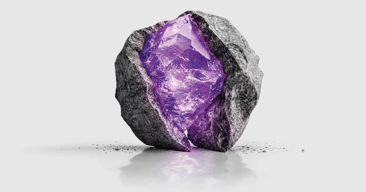 Rock with gem